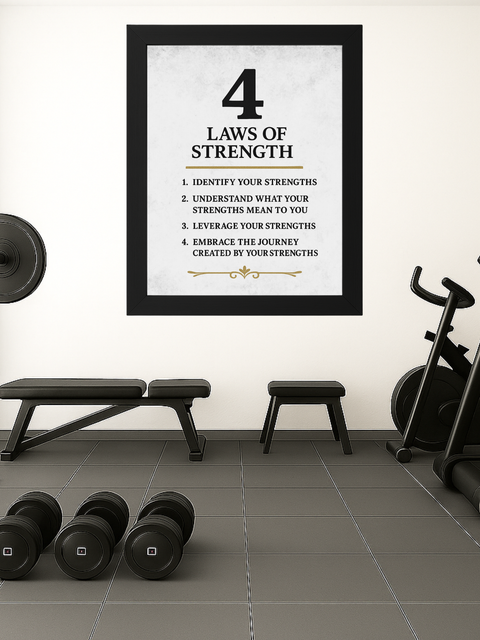 4 Laws of Strength - Soft Stone Background