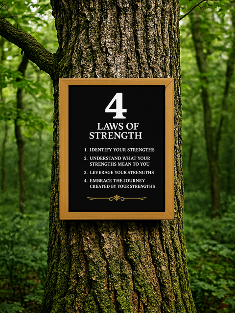 4 Laws of Strength Black Background